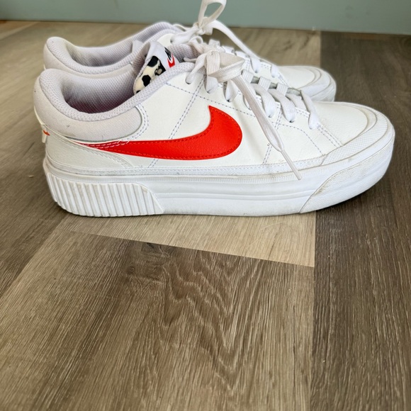 Nike Court Legacy Sneaker White Cheetah' Women's Shoes Size 7.5 - EUC - Picture 1 of 7